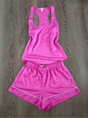Victoria's Secret Pink Satin Logo Shorts